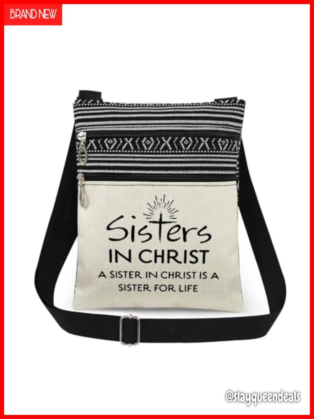 Polyester Crossbody Bag Adjustable Strap Unisex Shoulder Bag Dual Pocket Sling